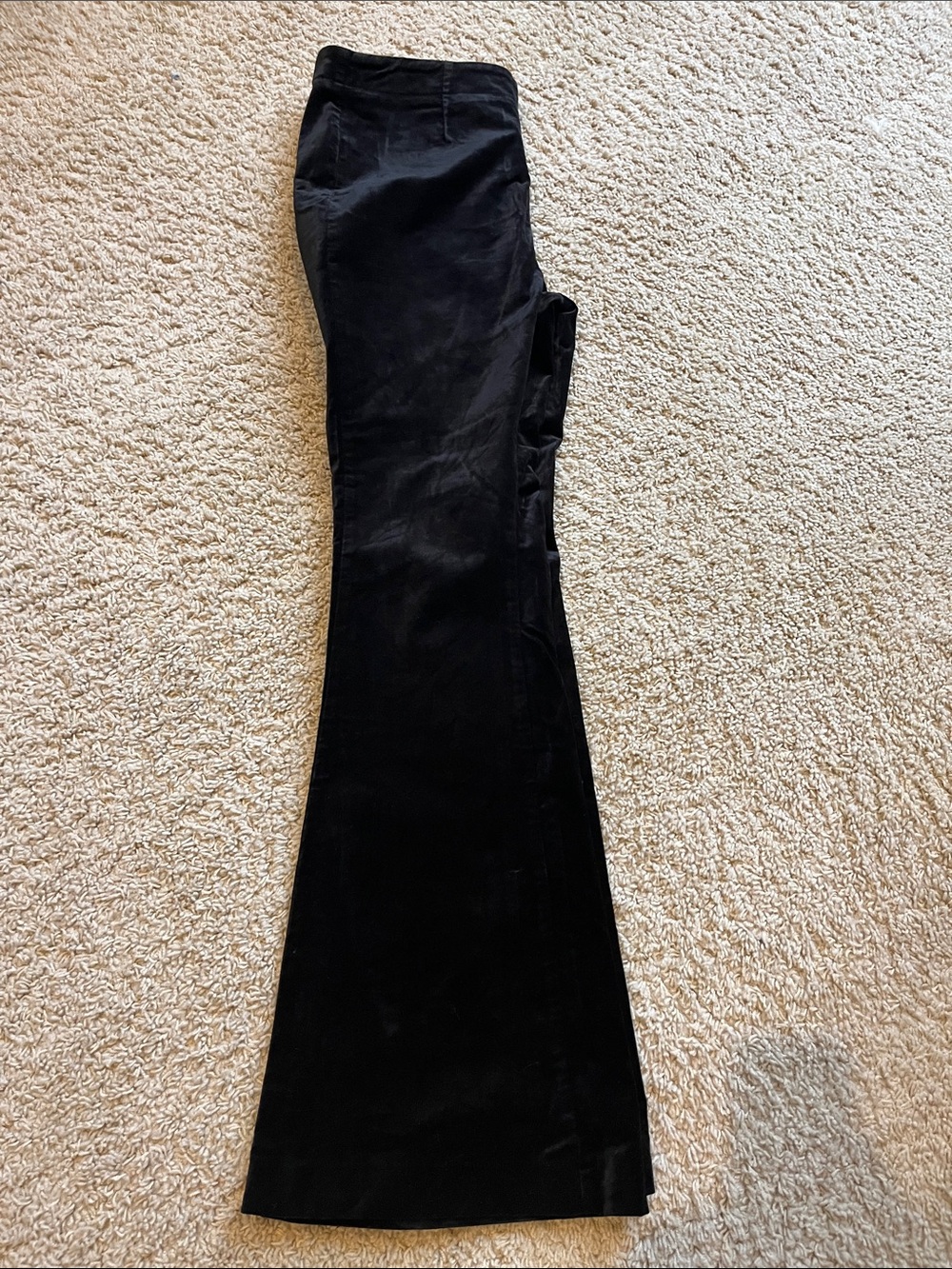 Anthropologie “velvet” Black High-Waist Flared Pants